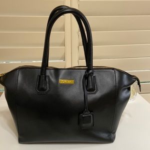 Black Leather Business Tote by Joy & Iman (like new)